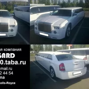 Аренда лимузина Chrysler 300C (Rolls-Royce) белого цвета 