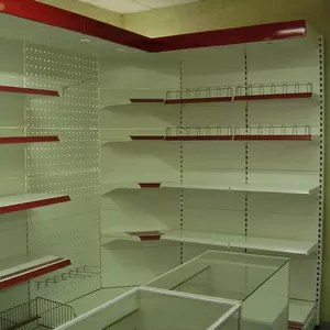 Стеллажи металлические торговые разборные для магазинов новые