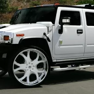 Прокат лимузина Hummer H2 белого,  черного цвета для свадьбы.