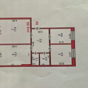 Продам 3-х комнатную квартиру (в районе Кооператора,  Кутузова 75/1)