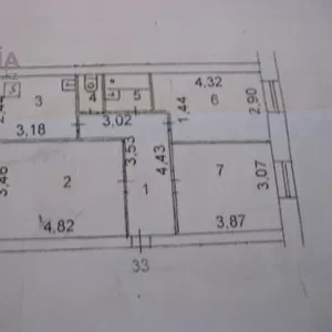 3-х комнатная квартира в районе Гастроном на 45-ой